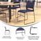 Flash Furniture 881 lb. Capacity Navy Sled Base Stack Chairs, 5PK 5-RUT-2-NVY-BK-GG - alternate 9